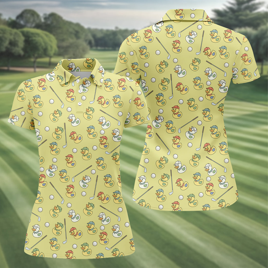 Rubber Duck Women Golf Top, Ladies Sleeveless Polo, Ladies Golf Shirts, Golfing Apparel