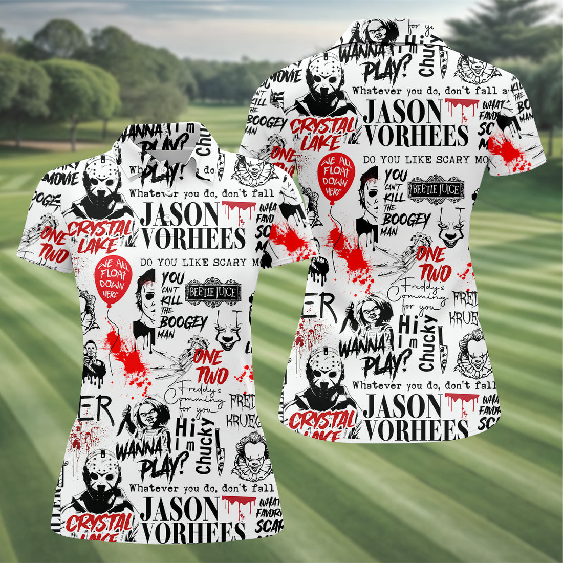 Never Stop Dreaming Halloween Golf Shirt, Fun Womens Golf Shirts, Ladies Golf Tops
