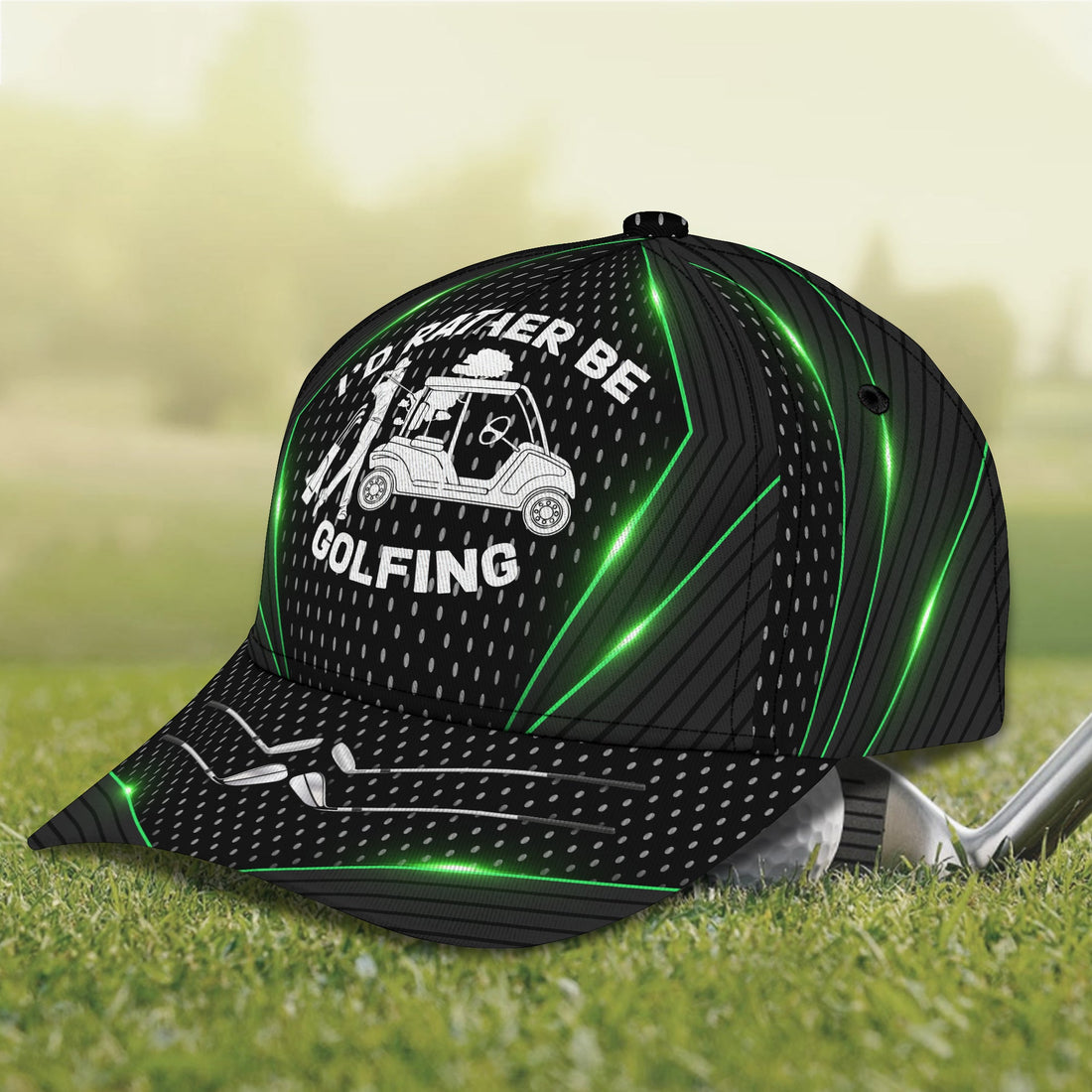 Custom Golf Cap, I'd Rather Be Golffing, 3D Full Print Golf Cap, Gifts For Golfers