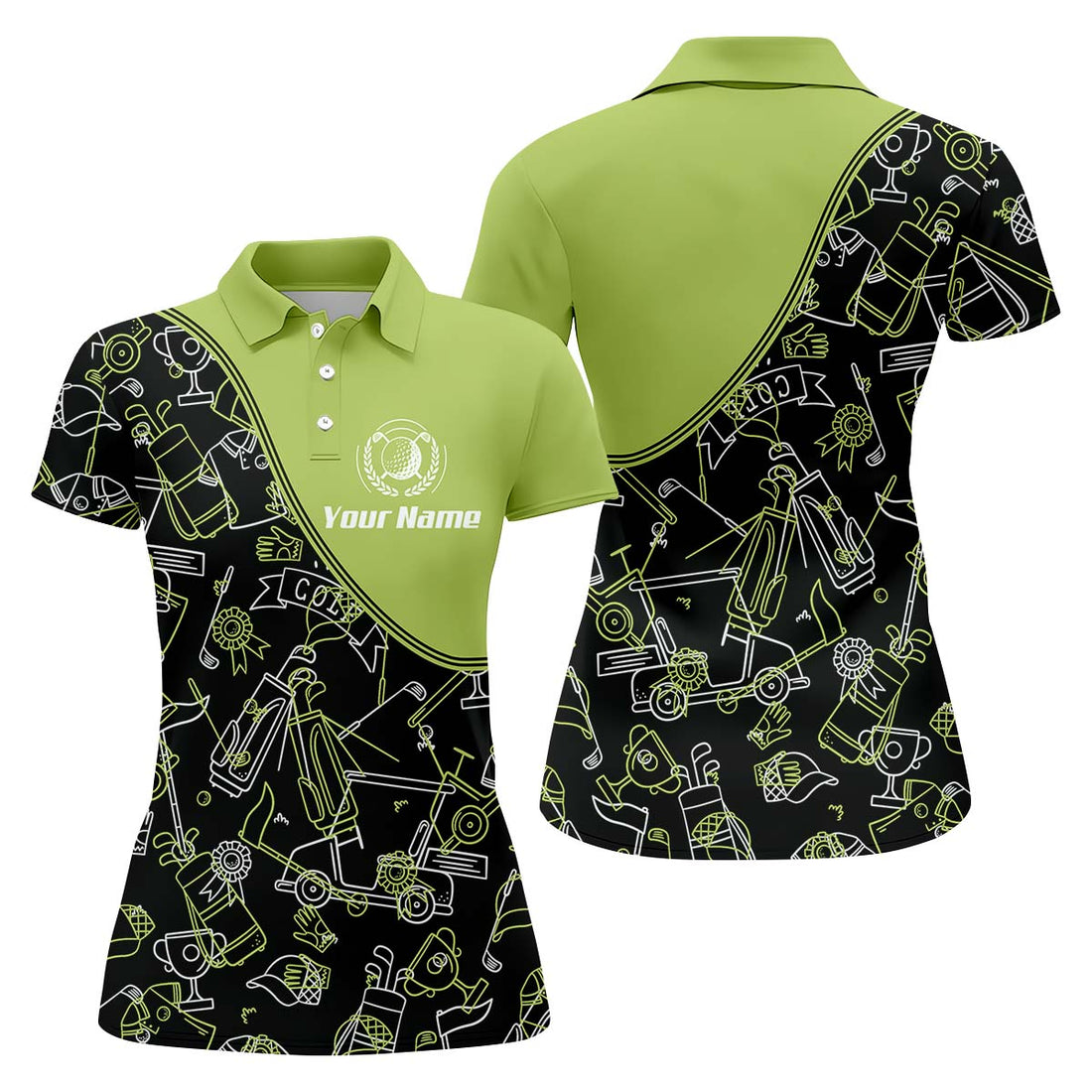 Personalized Womens Golf Polo Shirt, Women's Golfing Clothes, Womens Golf Gifts