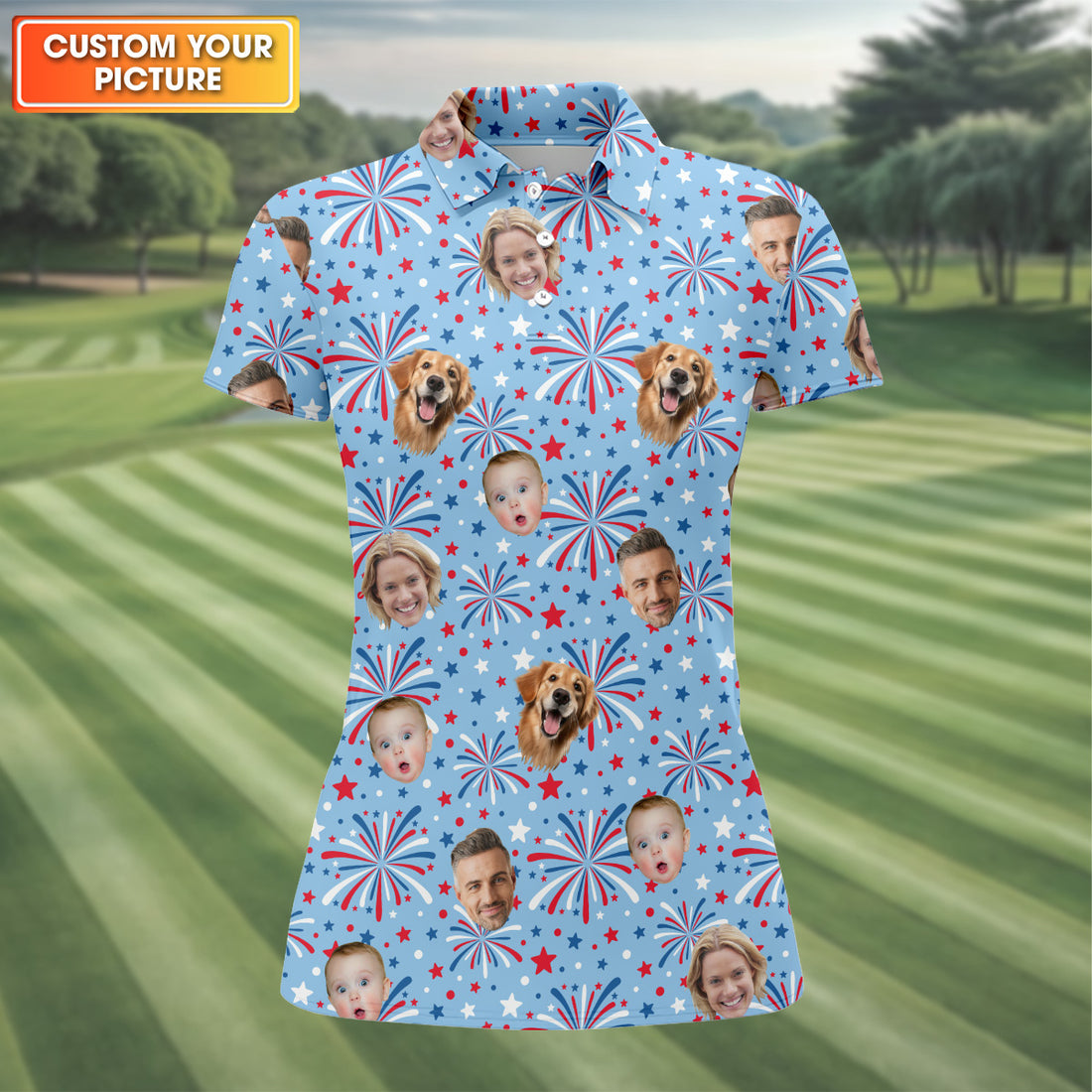 Custom Face Shirt, Long Sleeve Golf Shirts, Womens Golf Polo, Custom Pet Shirt, Ladies Golf Shirt