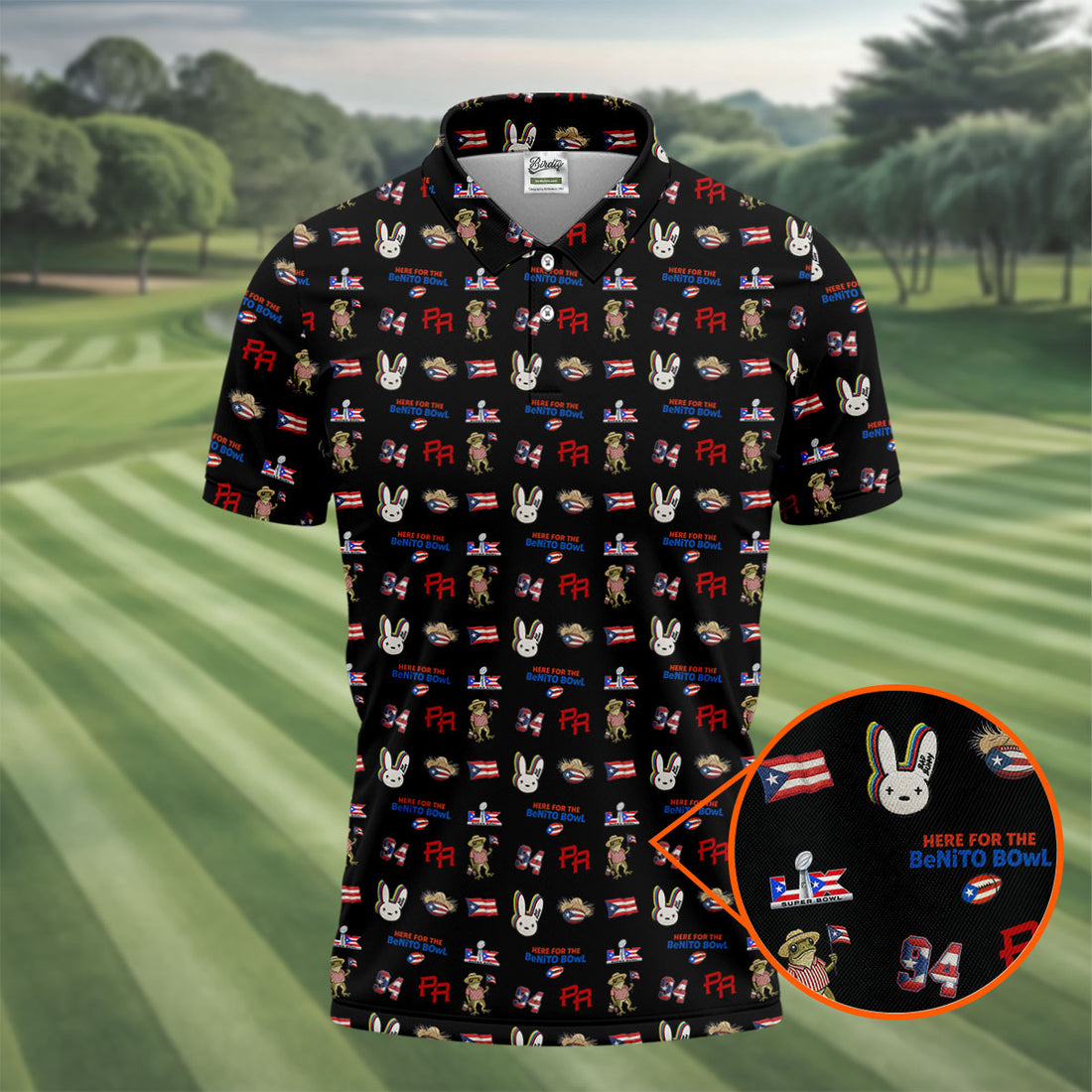 Here For The Benito Bowl Football Theme Black Men Polo, American Football League Gift Ideas For Football Fans