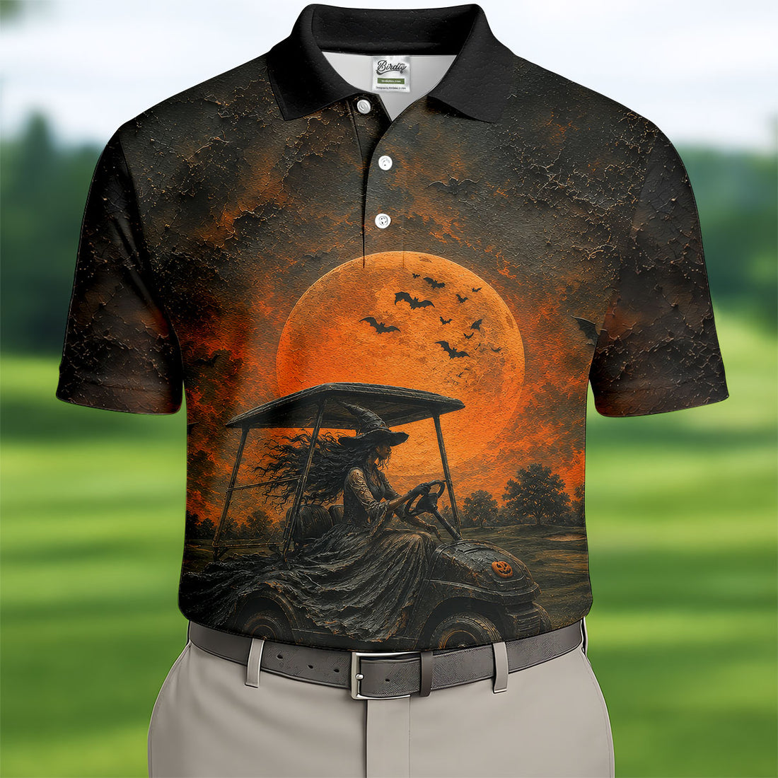 My Broom Broke So Now I Drive A Golf Cart Halloween Shirt, Golf Apparel For Men, Printed Golf Shirts