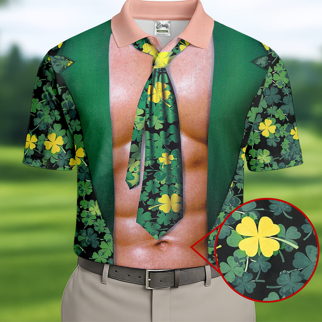 Funny St Patrick's Day Shamrock Golf Shirt, Golf Tops For Men, Polo Shirts For Men, Golf Shirts For Men