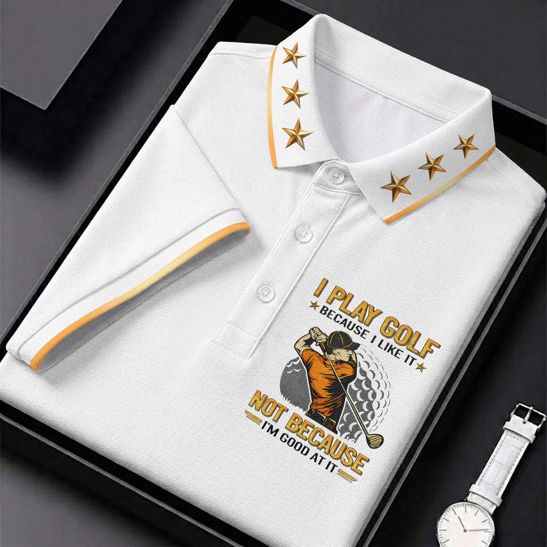 I Play Golf Because I Like It Not Because I'm Good At It Men Golf Shirt, Funny Golf Shirt, Golf Shirts For Men