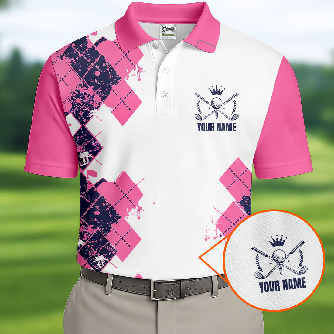 Custom We're Here For The Foursome Golf Polo Shirt, Mens Golf Polo, Golf Apparel For Men