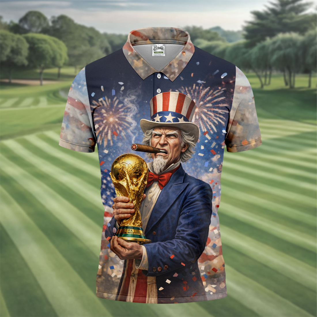 Patriotic American Sport Polo, American Football Shirt, Game Day Football Theme Polo For Men