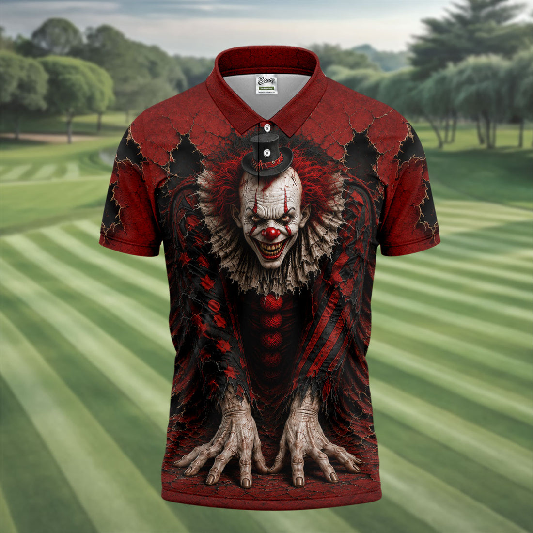 Top Hat Horror Character Halloween Golf Shirt, Golf Shirts For Men, Mens Golf Polo
