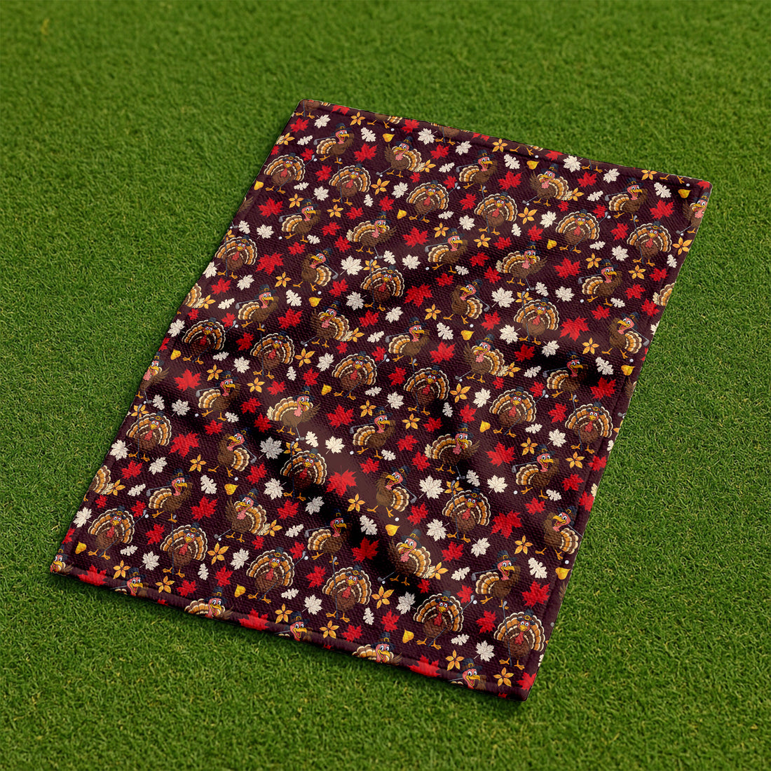 Funny Thanksgiving Turkey Golf Pose Golf Towels, Christmas Golf Gift, Gifts For Golf Lovers