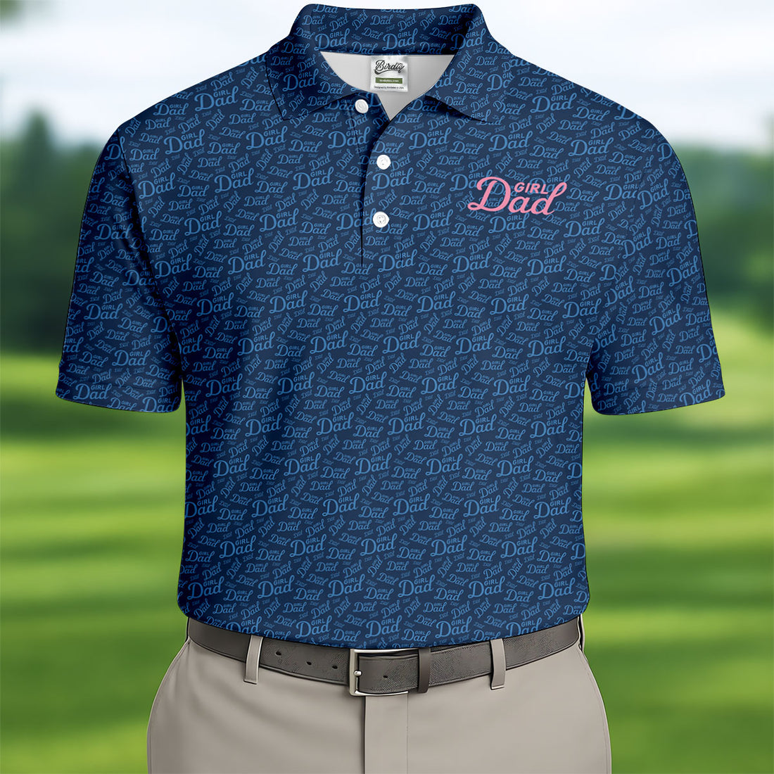 Girl Dad Father's Day Golf Shirt, Polo Shirts For Men, Gift For Golf Dad, Golfing Apparel