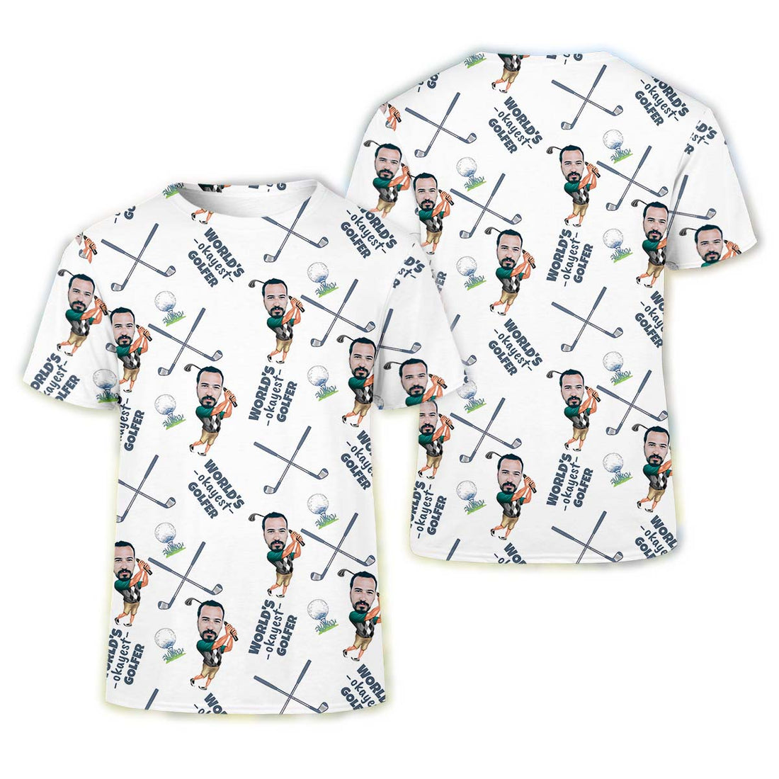 World's Okayest Golfer Golf Shirt For Men, Custom Golf Shirt, Gift For Golfers