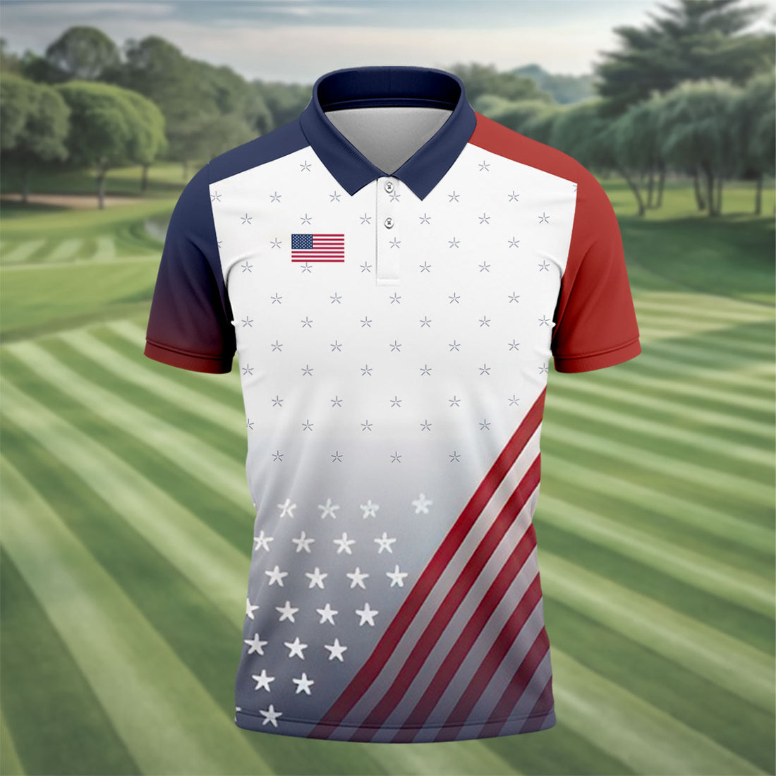Red White Blue America 250 Shirt Men's American Flag Tops 4th Of July Shirt