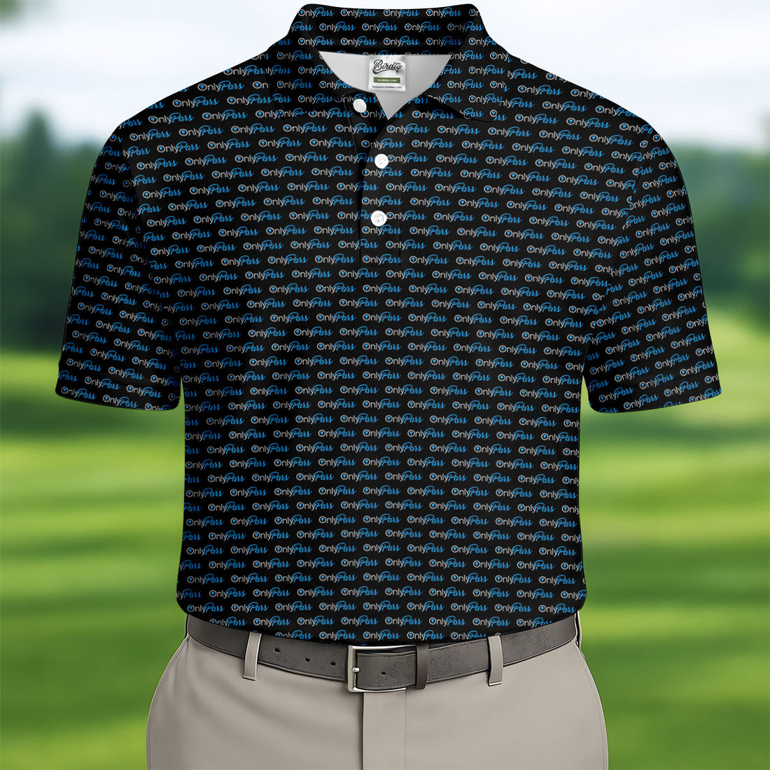 OnlyPars All Over Print Golf Shirt, Funny Golfer Humor Design, Golf Shirts For Men