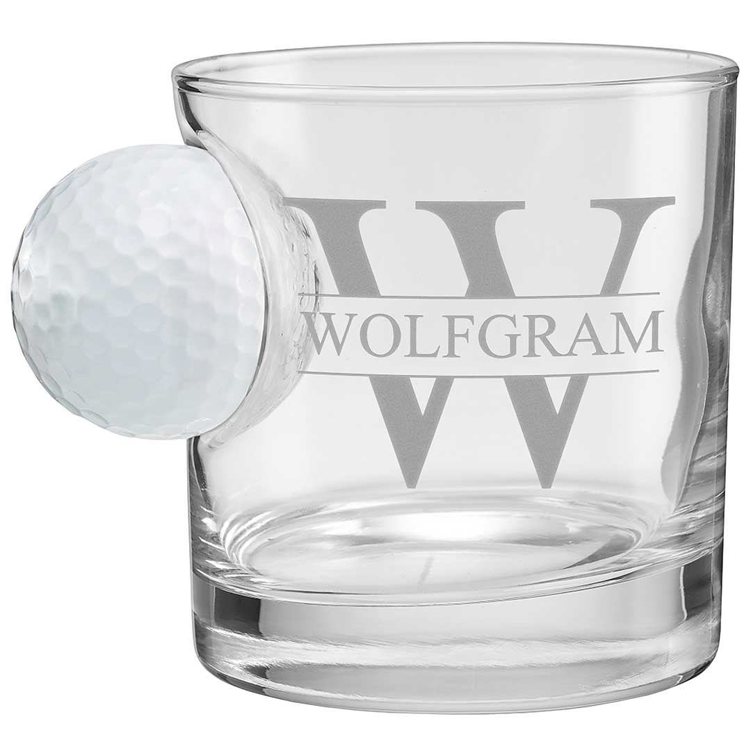 Personalized Groomsmen Golf Ball Glasses, Golf Whiskey Glass Set, Golf Gifts For Dad