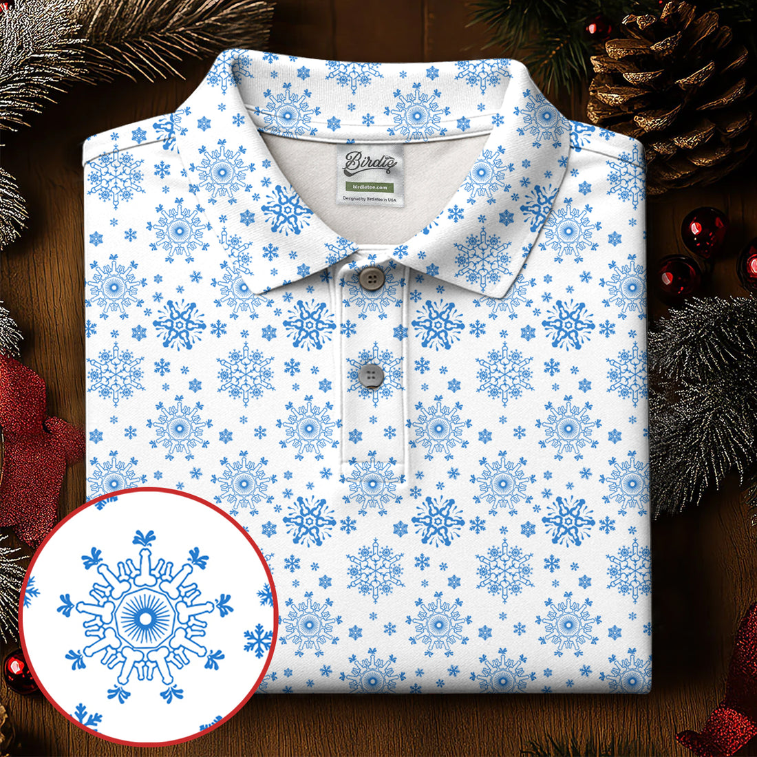 Dirty Funny Adult Humor Snowflakes Blue And White Fun Women's Golf Shirts, Christmas Golf Shirt, Ladies Golf Shirts