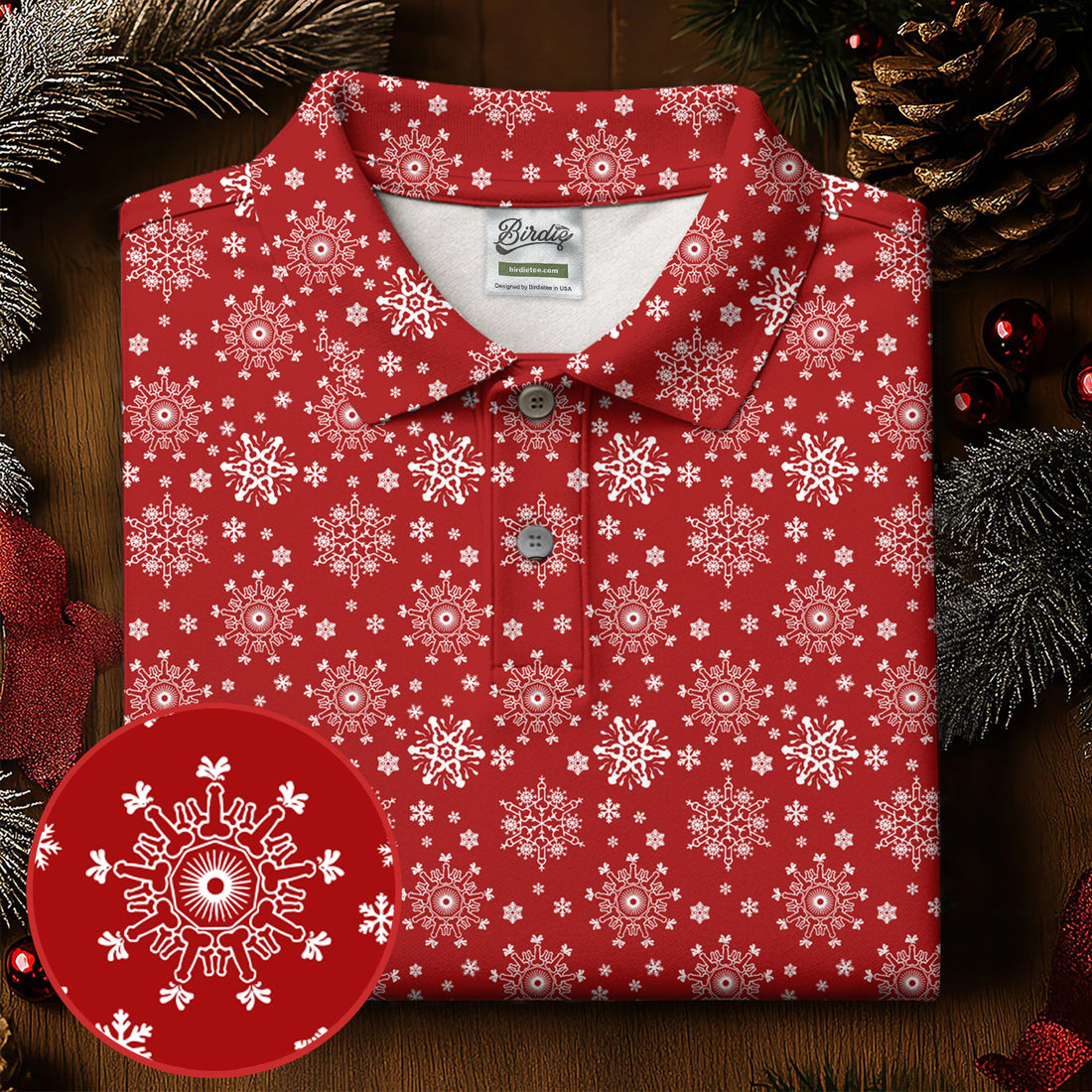 Dirty Funny Adult Humor Snowflakes Red Golf Shirt, Fun Women's Golf Shirts, Christmas Golf Shirt, Ladies Golf Shirts
