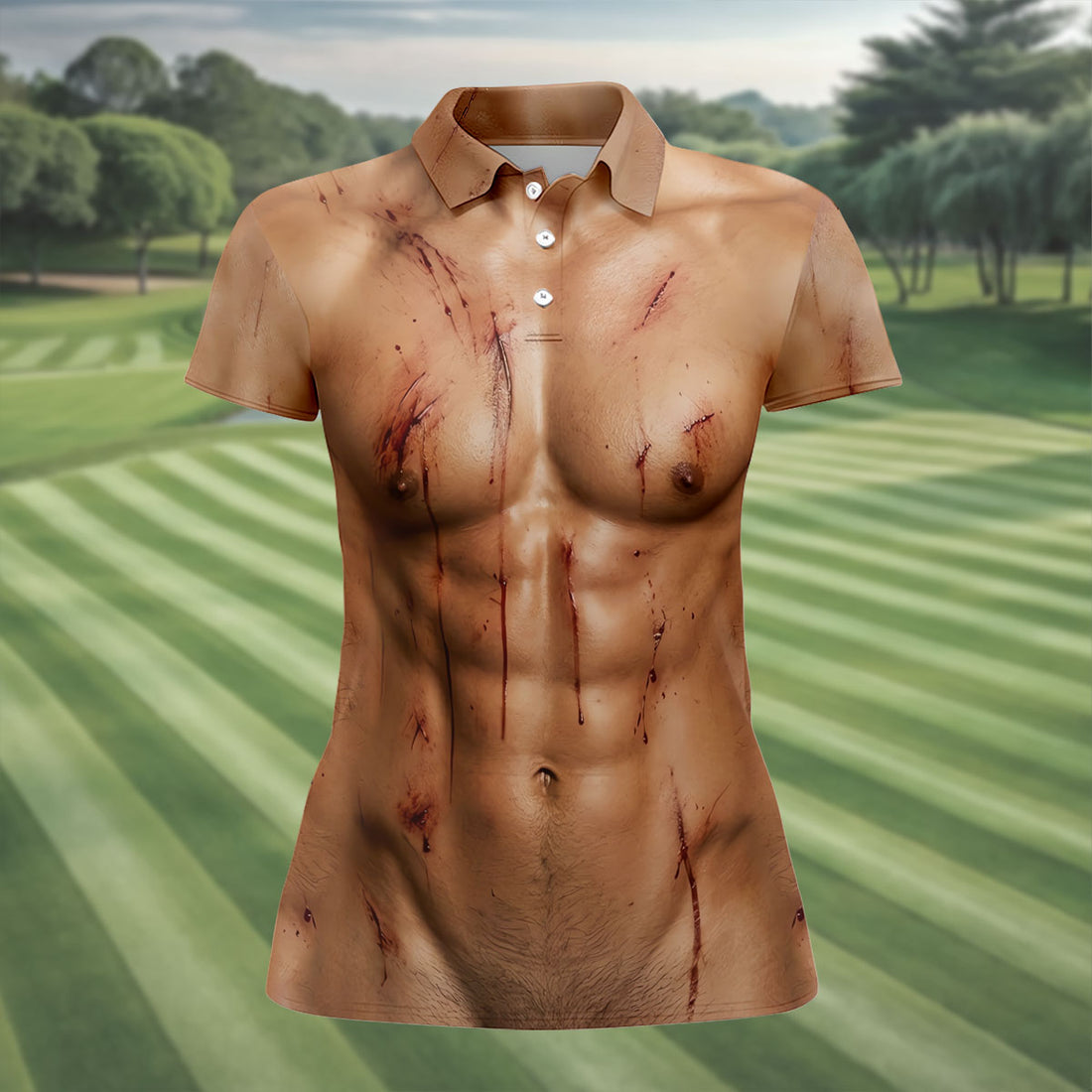 Scary Muscle Body Halloween Golf Shirt, Golf Polo For Women, Women's Golf Apparel