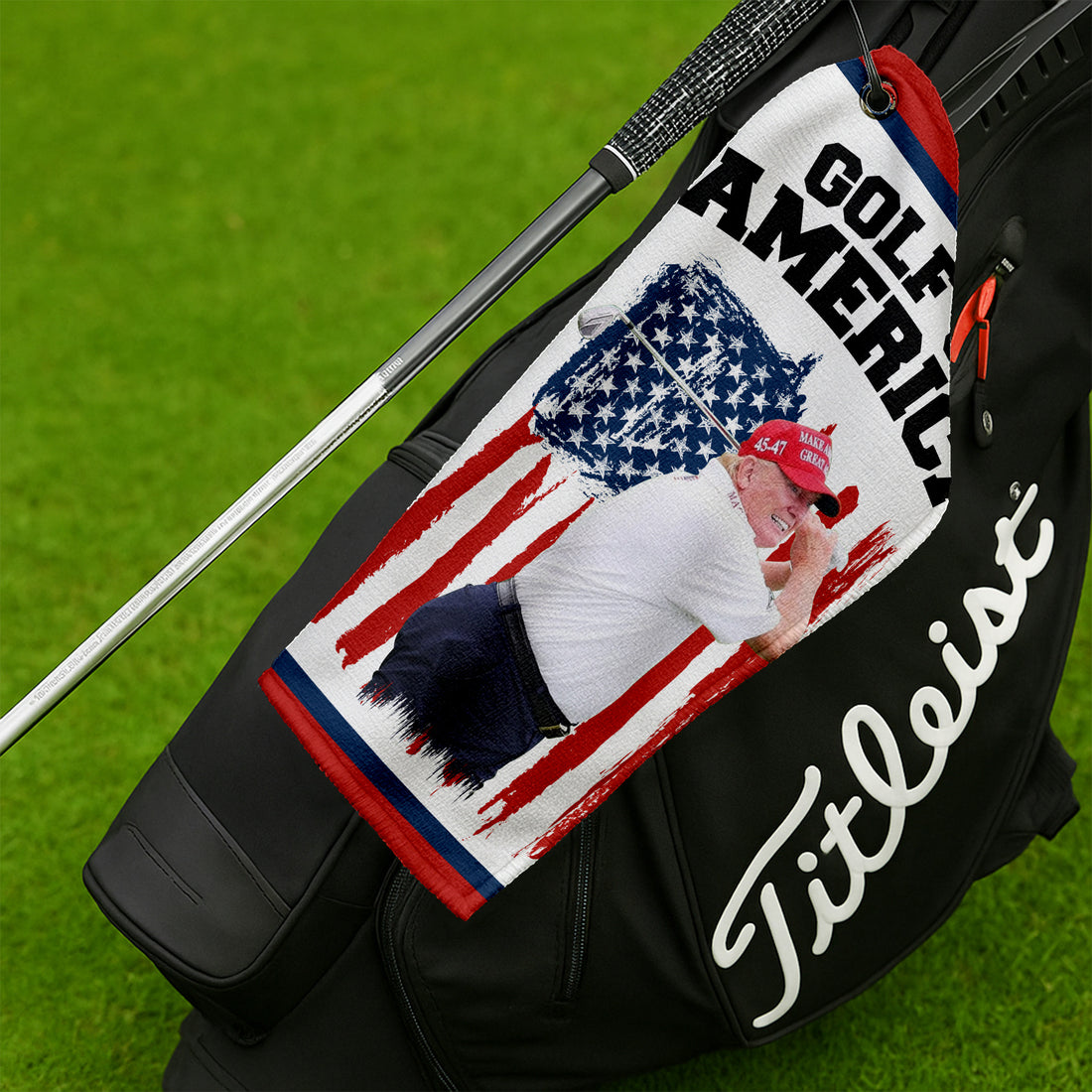 Golf Of America Golf Towel, Trump Golfing Funny Towel, 4th Of July Gift, Gifts For The Golfing Dad