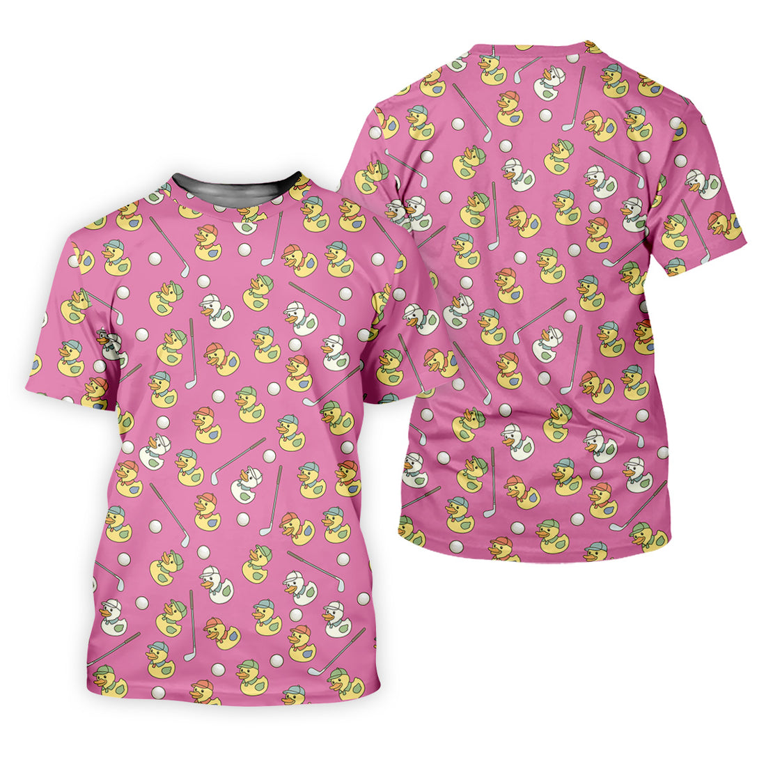 Rubber Duck Golf Polo Shirt, Fun Men's Golf Polos, Hawaiian Golf Shirts, Golfing Apparel