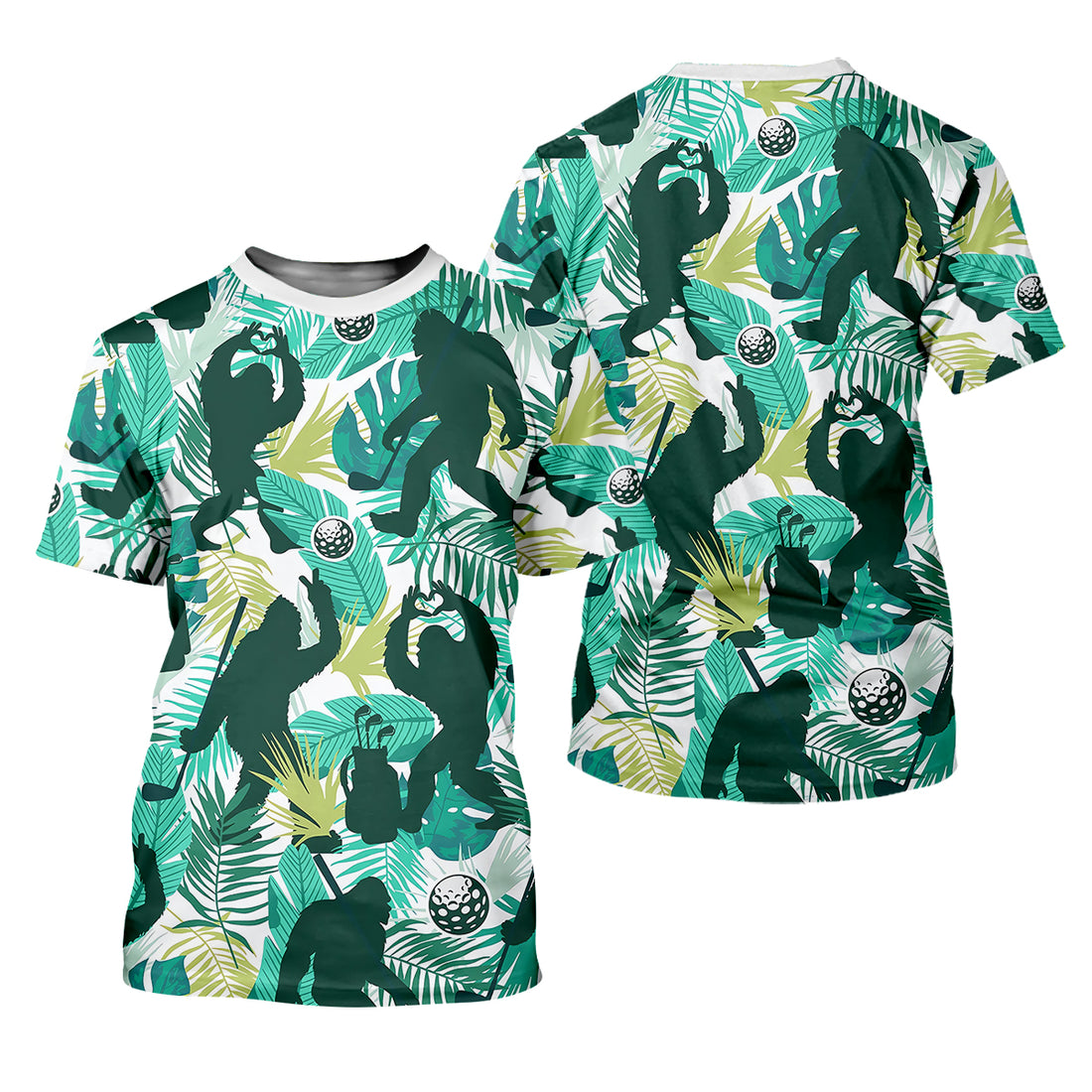 Bigfoot Sasquatch Golf Polo Shirt, Funny Golf Shirt, Men Golf Gifts