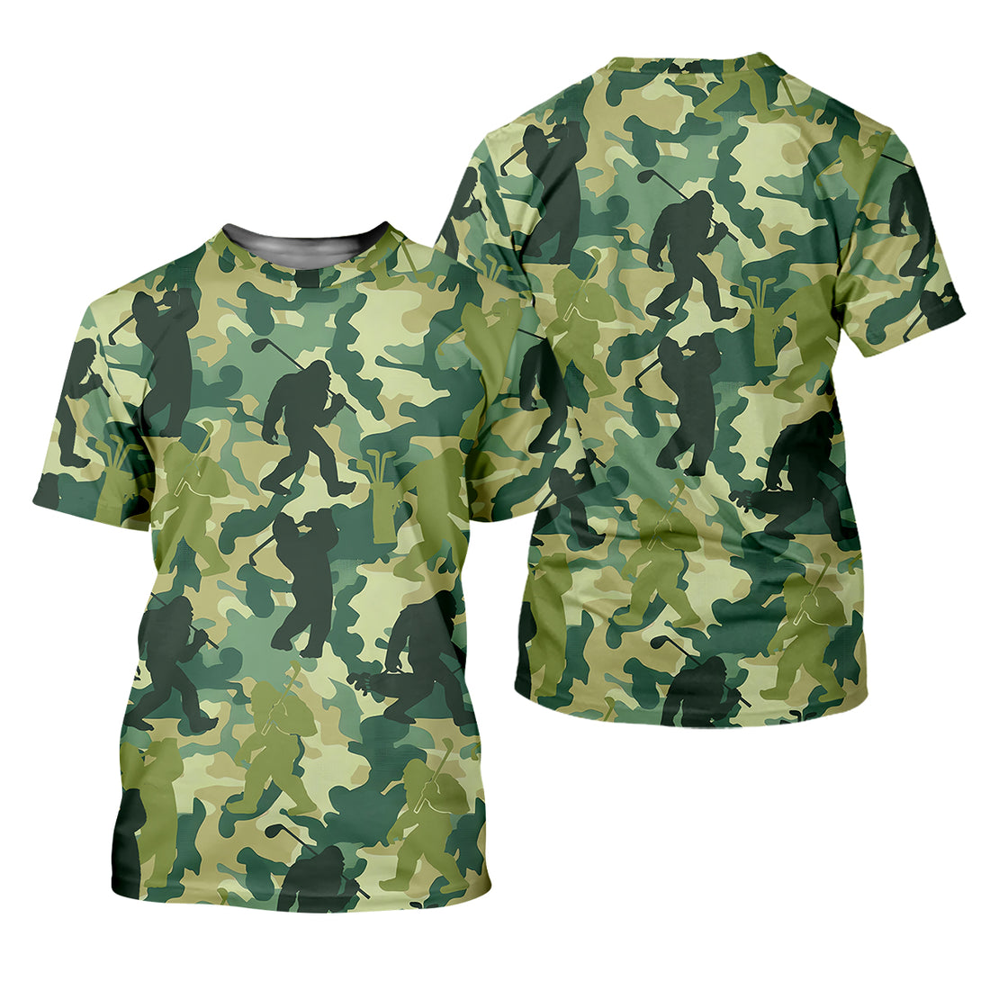 Bigfoot Sasquatch Men's Golf Polo Shirt, Funny Golf Shirt, Gift For Golfers