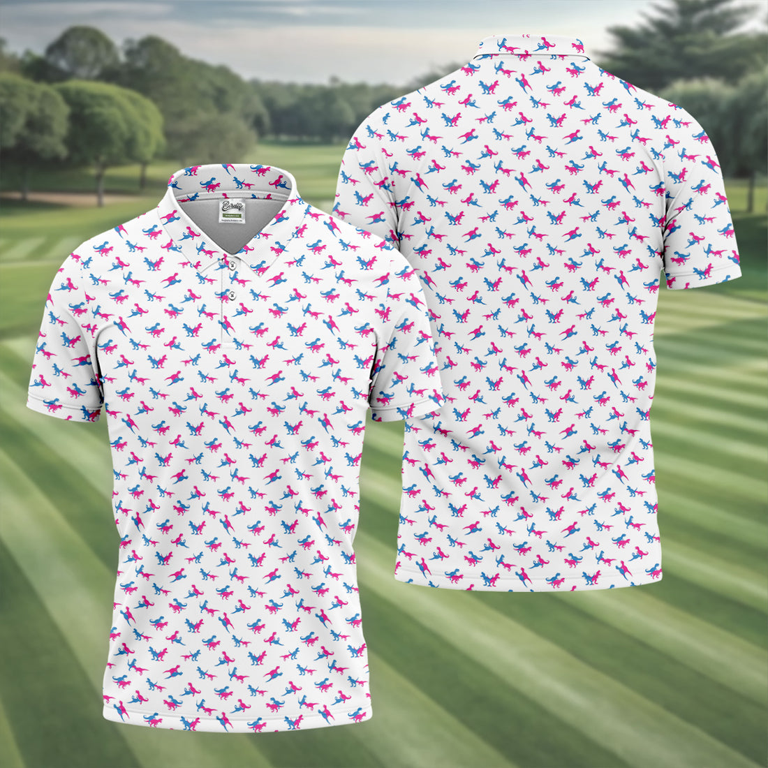 Funny Dinosaur Naughty Position Golf Tops For Men, Valentines Golf Gift, Golf Gift For Men