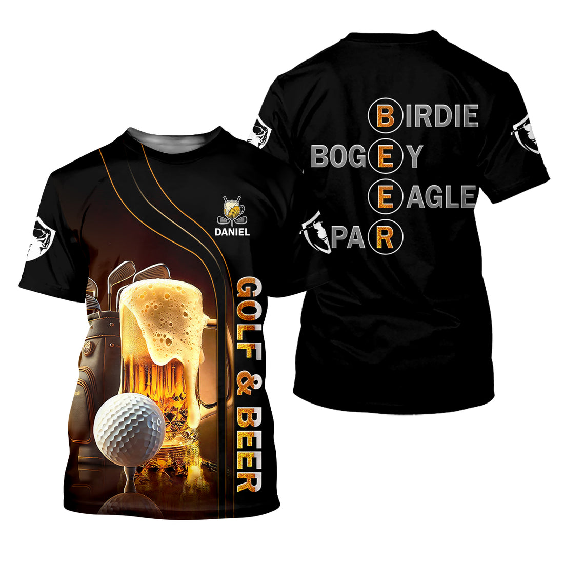 Golf And Beer Custom Men's Golf Polo Shirt, Funny Golf Shirt, Gift For Golfers