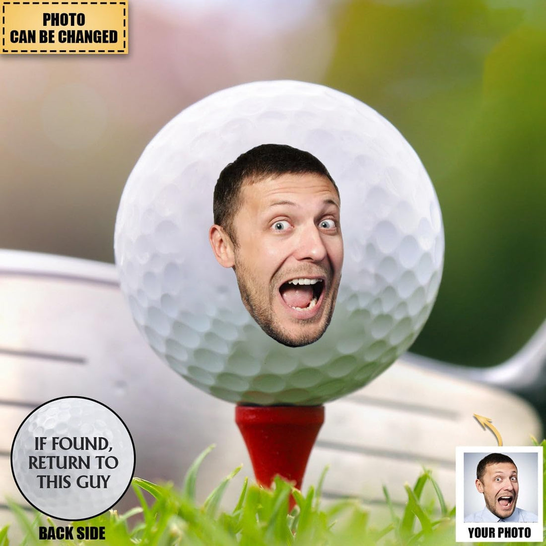If Found Return To This Guy Custom Face Golf Balls, Funny Golf Balls, Dad Golf Gifts