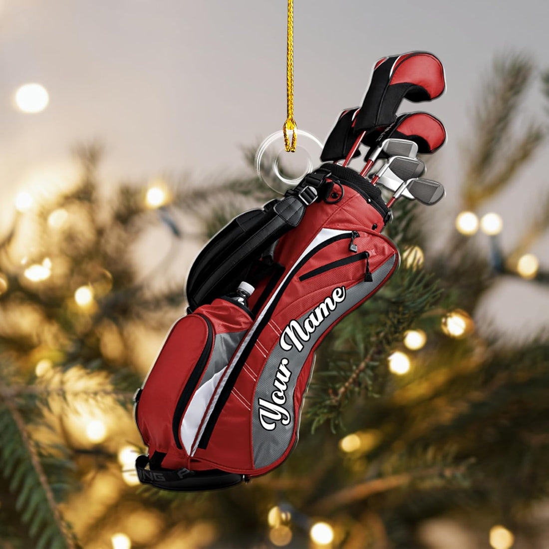 Custom Golf Bag Ornaments, Golf Keychain, Golf Accessories, Gift For Golf Lover
