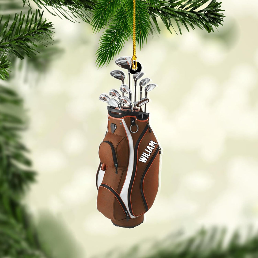 Personalized Golf Bag Ornaments, Golf Keychain, Golf Accessories, Gift For Golf Lover