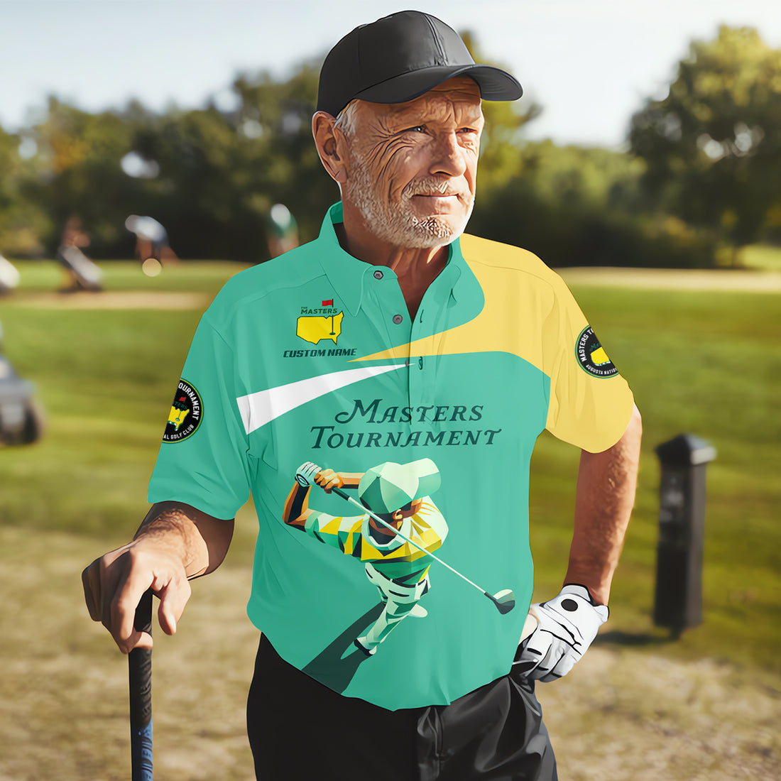 Golf Tournament Custom Men's Golf Polo Shirt, Golf Gifts For Dad