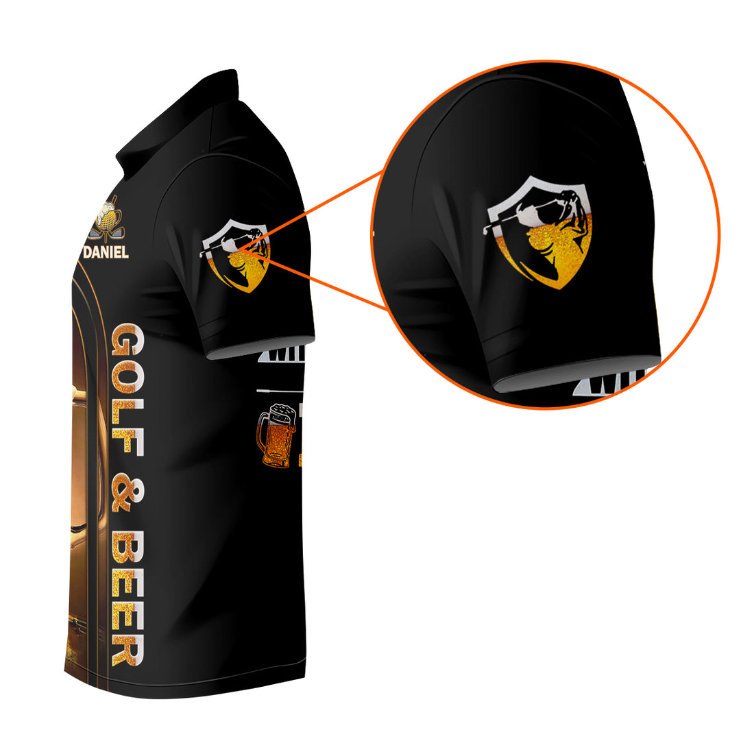 Weekend Forecast Golf With A Change Of Beer Custom Golf Polo Shirt, Mens Golf Gift, Golf Lover Gift