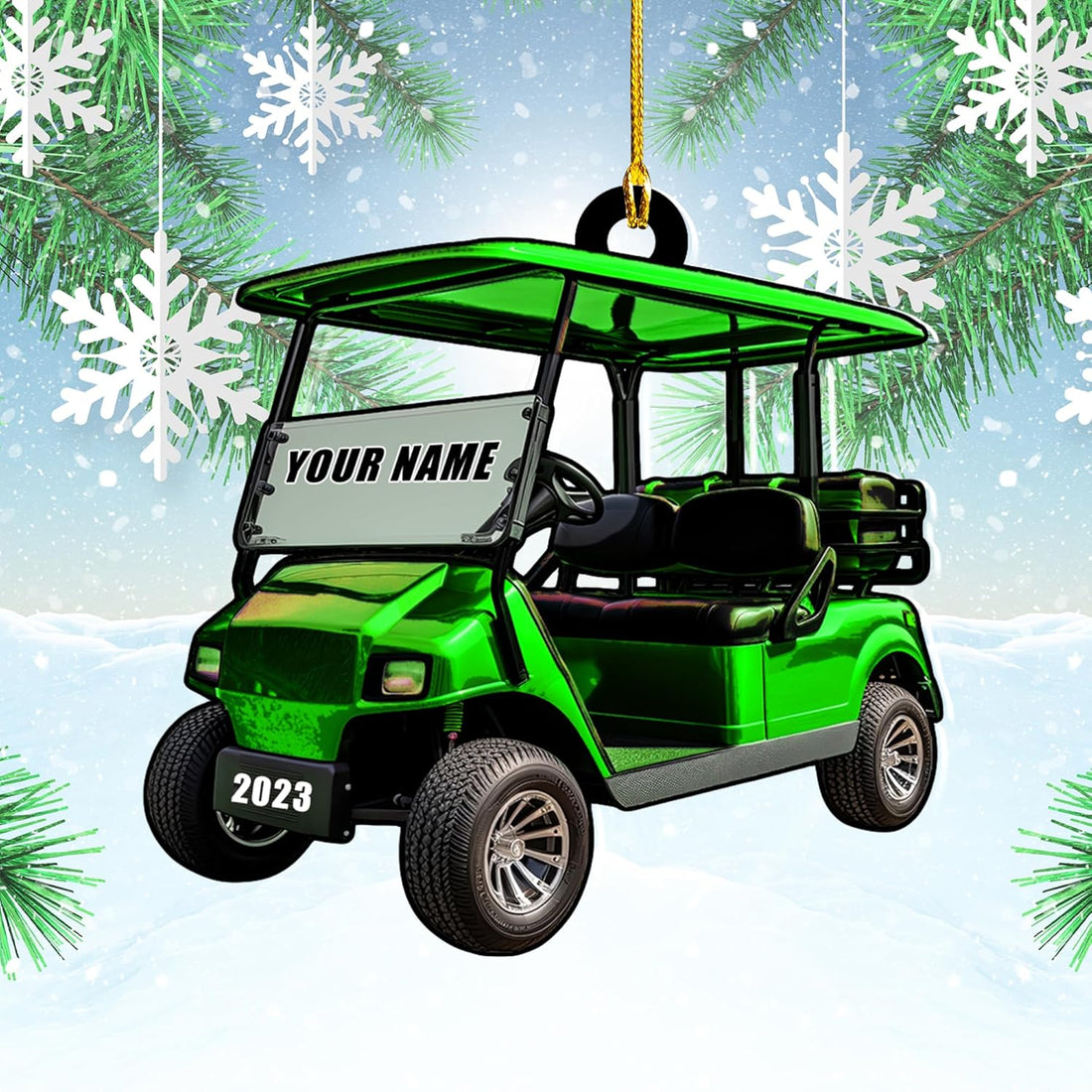 Personalized Golf Cart Ornaments, Golf Keychain, Funny Golf Accessories, Gift For Golf Lovers