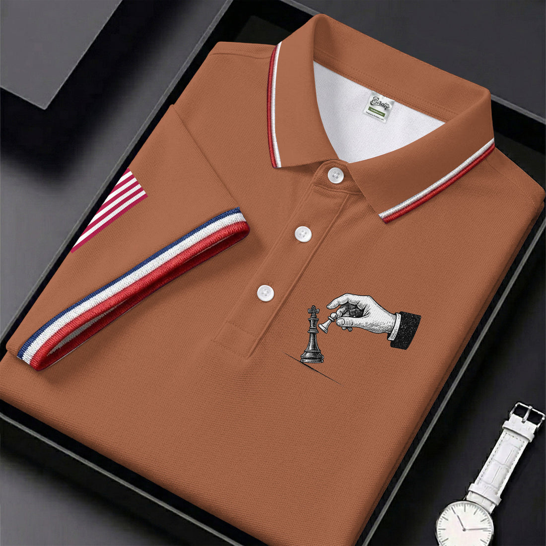 Protest Checkmate Chess 250 Years Patriotic Golf Shirt, Golf Shirts For Men, 4th Of July Golf Shirt