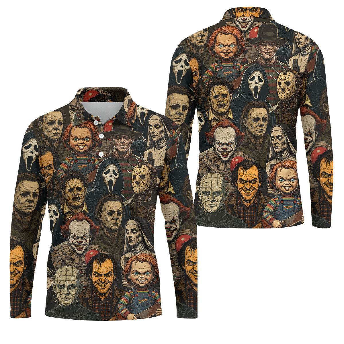 STYLE:Long Sleeve Polo Shirt