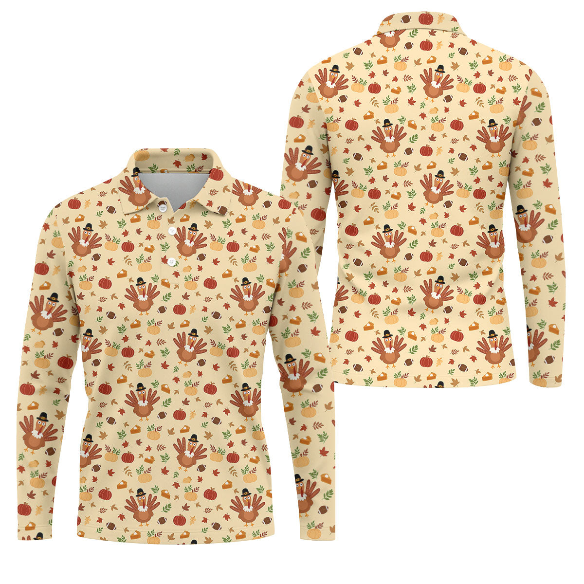 STYLE:Long Sleeve Polo Shirt
