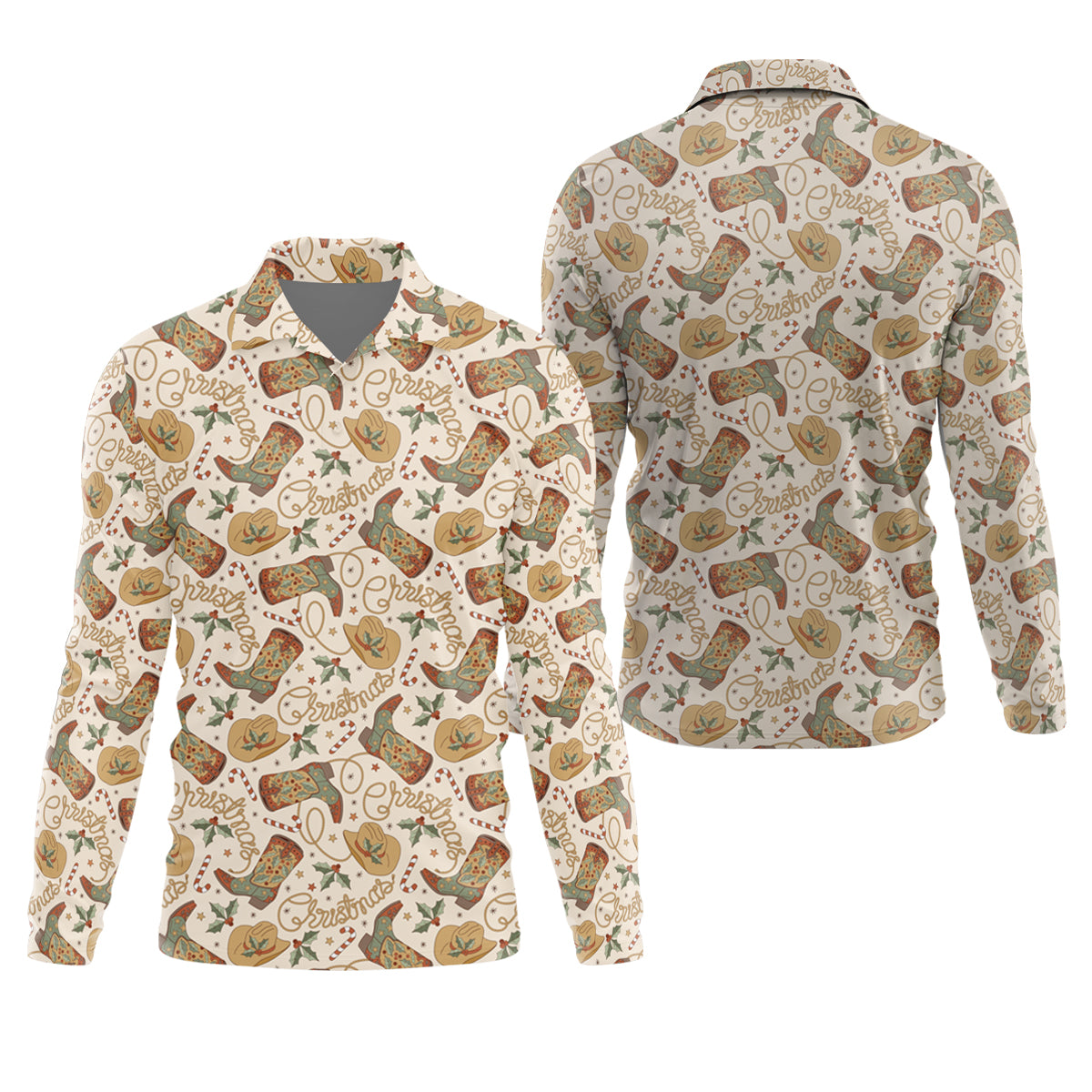STYLE:Long Sleeve Polo Shirt
