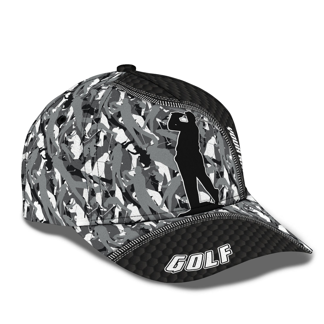 Camo Golf Cap, 3D Full Print Cap, Personalized Name Cap, Gifts For Golfers