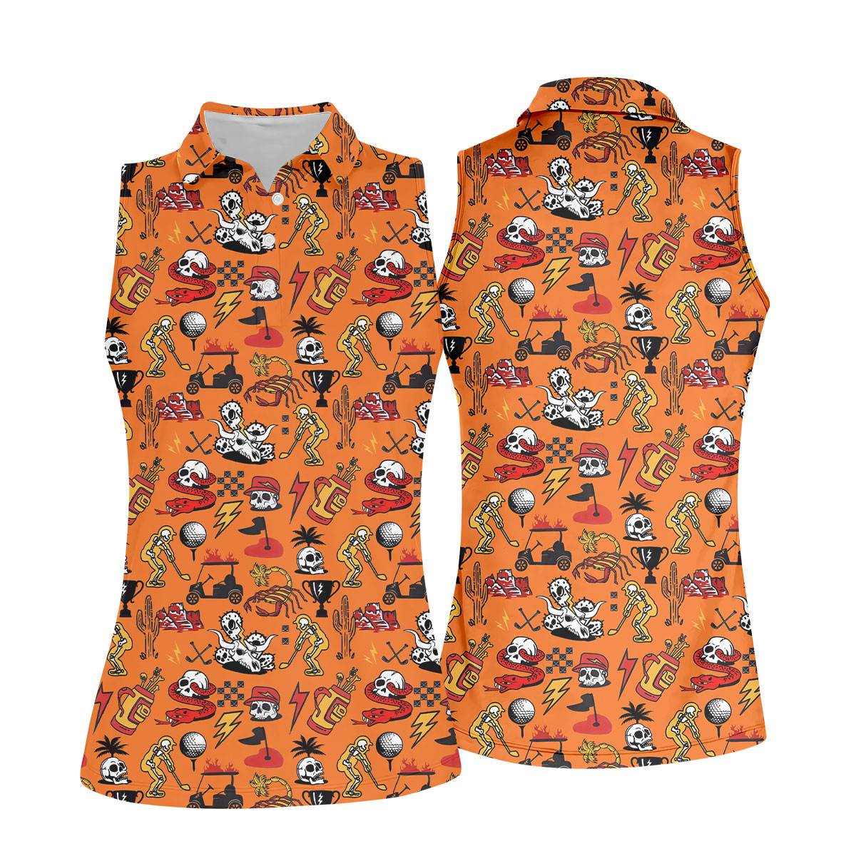 STYLE:Sleeveless Polo Shirt