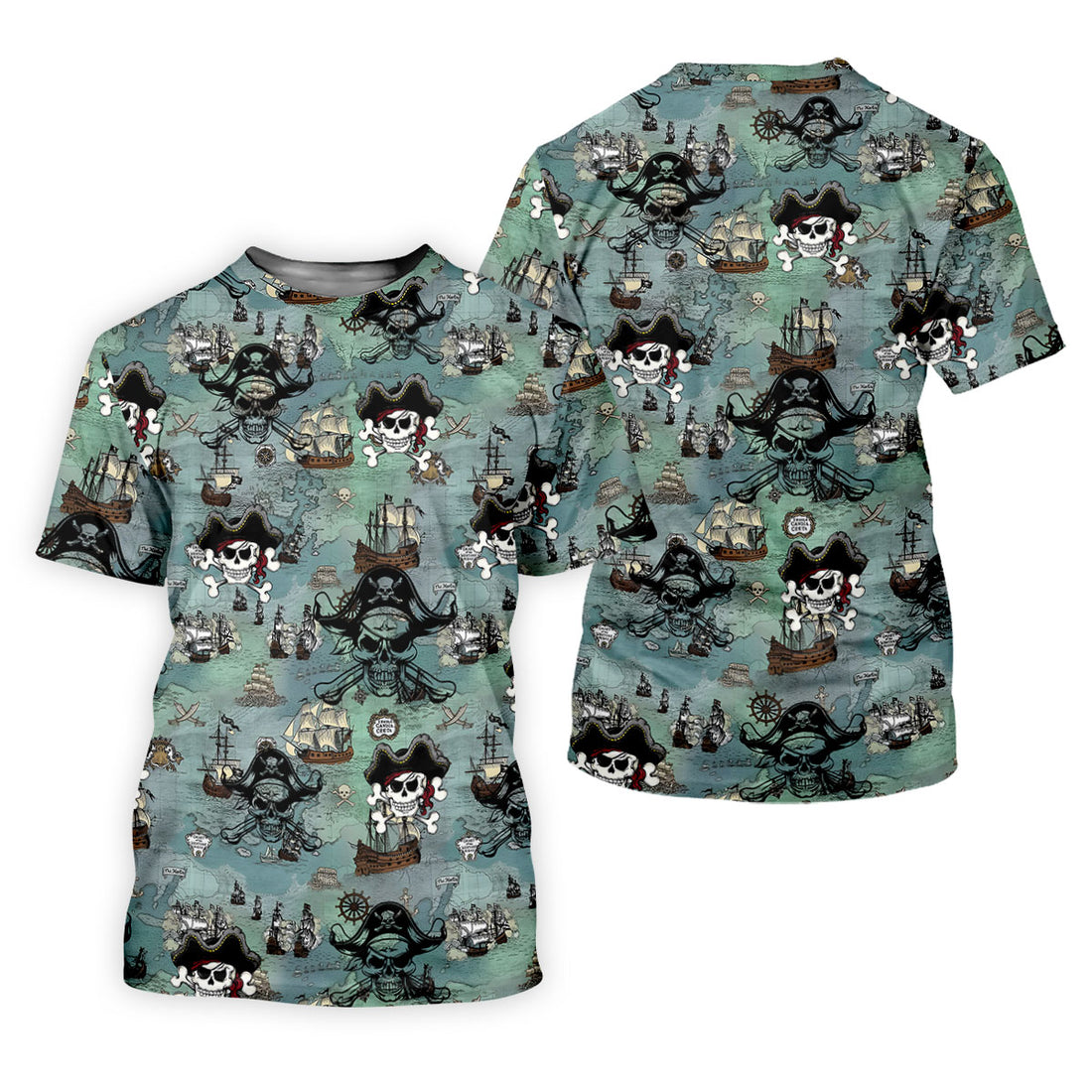 Pirate Captain Skulls, Kraken Tentacle Design Hawaiian Golf Polo, Golf Tops For Women, Golfing Apparel