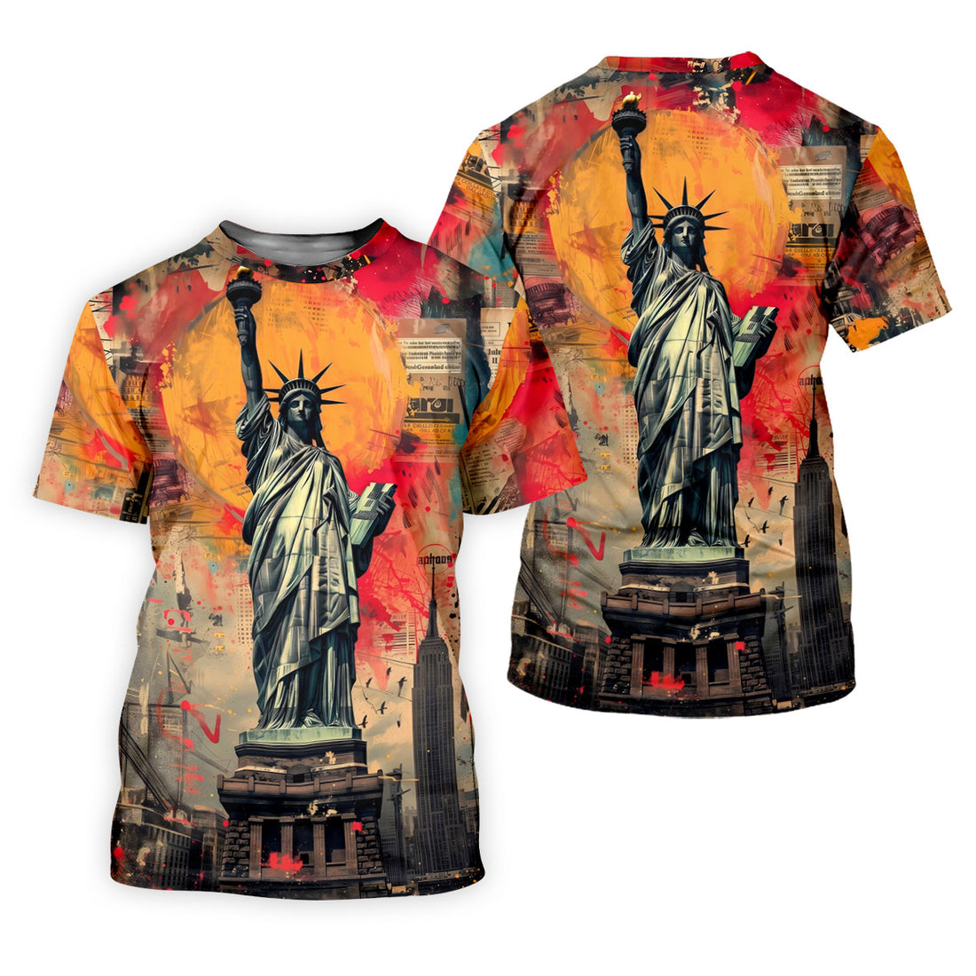 Statue of Liberty American Freedom Women's 250 Years USA Patriotic Golf Shirt, 4th of July Golf Shirt
