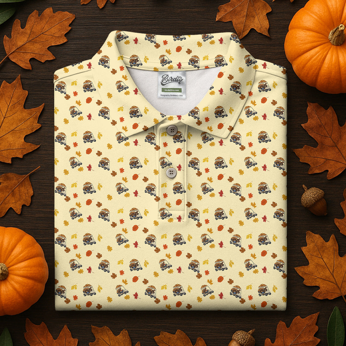 Thanksgiving Turkey Golf Cart Golf Polo Shirts, Women's Golf Tops, Ladies Golf Shirts, Golfing Apparel