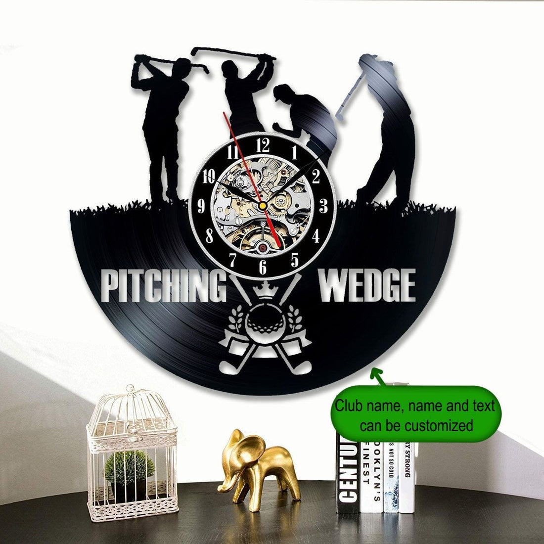 Personalized Metal Golf Clock, Golf Wall Vinyl Clock, Golf Decor, Gift For Golfer