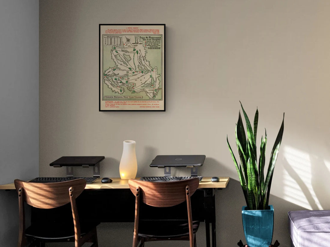 Augusta Golf Club Canvas, Vintage Wall Decor, Gifts For Golf Lovers, Golf Decor