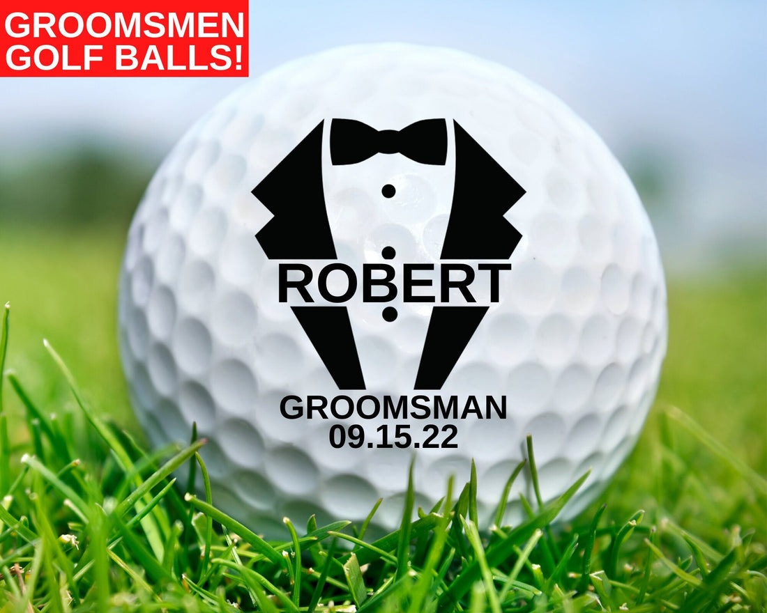 Custom Groomsman Golf Balls, Christmas Golf Gift, Wedding Gift Ideas, Gift For Golfer