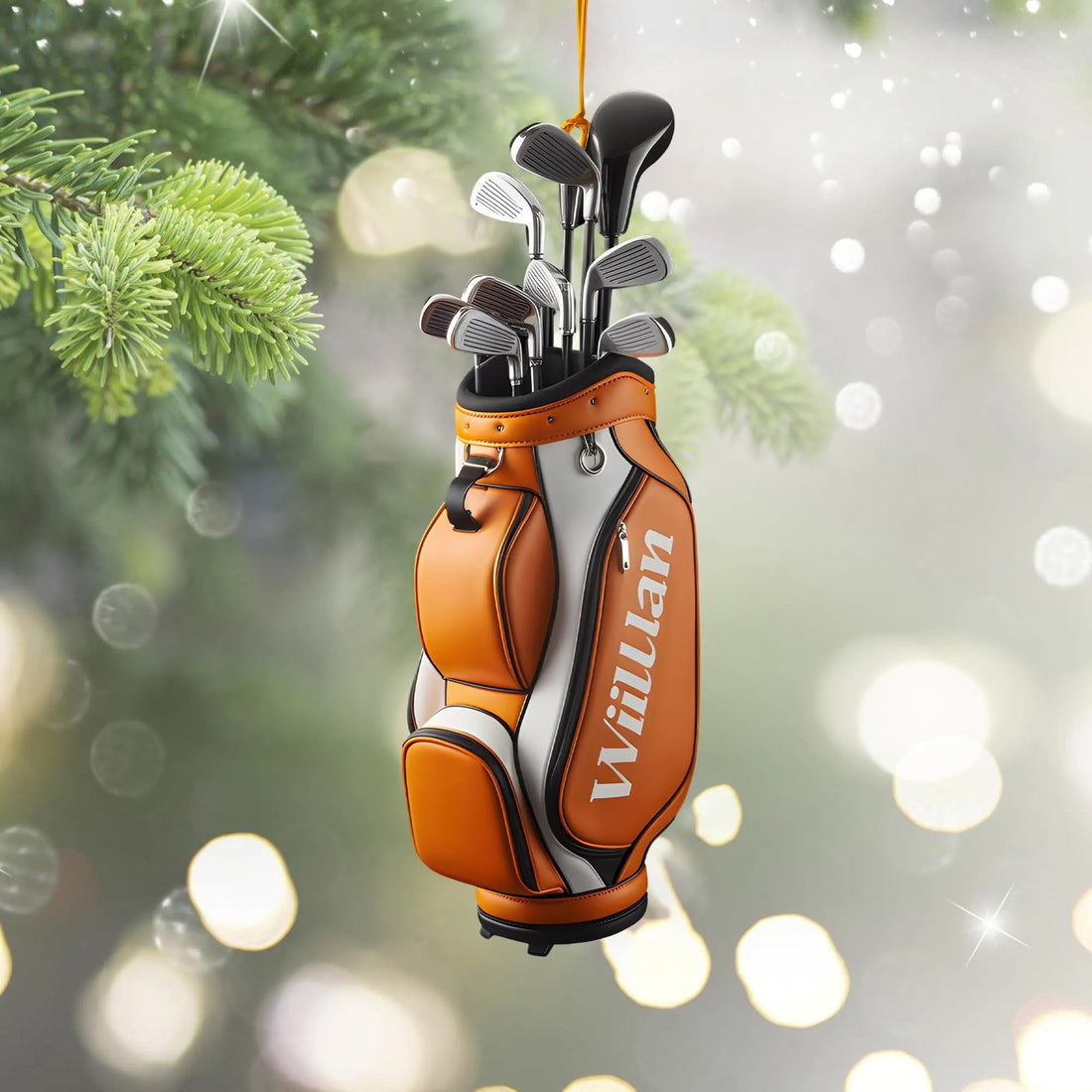 Custom Golf Bag Ornament, Acrylic Ornament, Christmas Tree Ornaments, Gift For Golfer