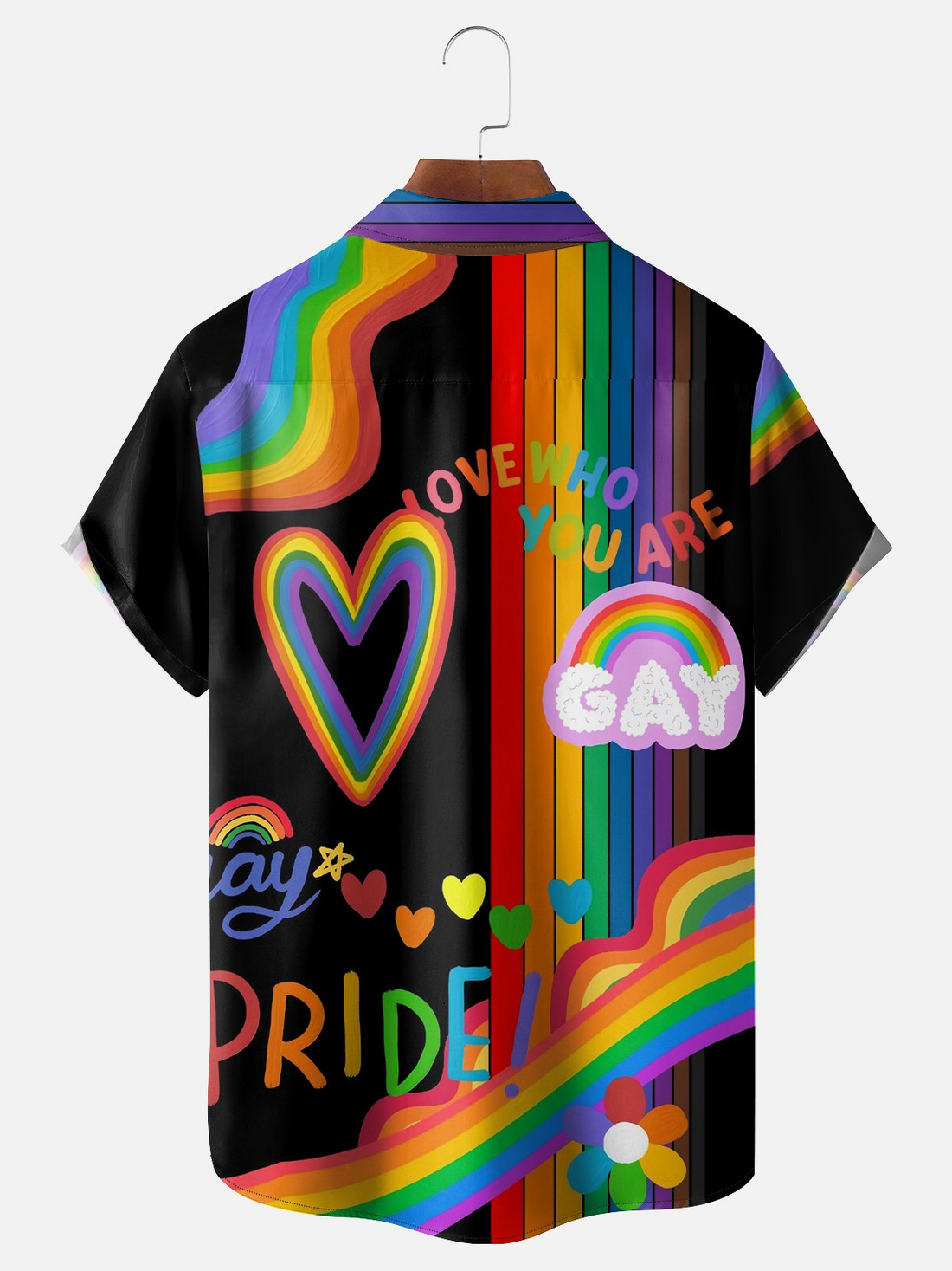 LGBT Love Who You Are Pride Month Rainbow Hawaiian Golf Shirt, Unique Golf Shirt, Tropical Vibe Funny Golf Shirt