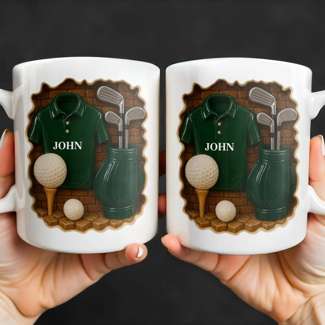 Golf Balls, Golf Clubs Golf Coffee Mug, Funny Golf Mug, Unique Gift For Golfer, Dad Golf Gifts